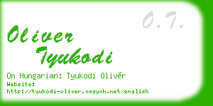 oliver tyukodi business card